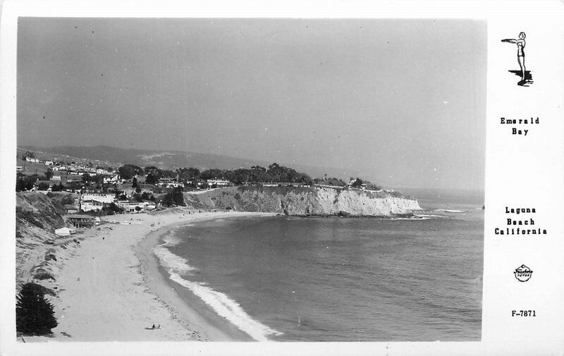 Laguna Beach California Emerald Bay Frasher F-7871 RPPC Photo Postcard 21-12865
