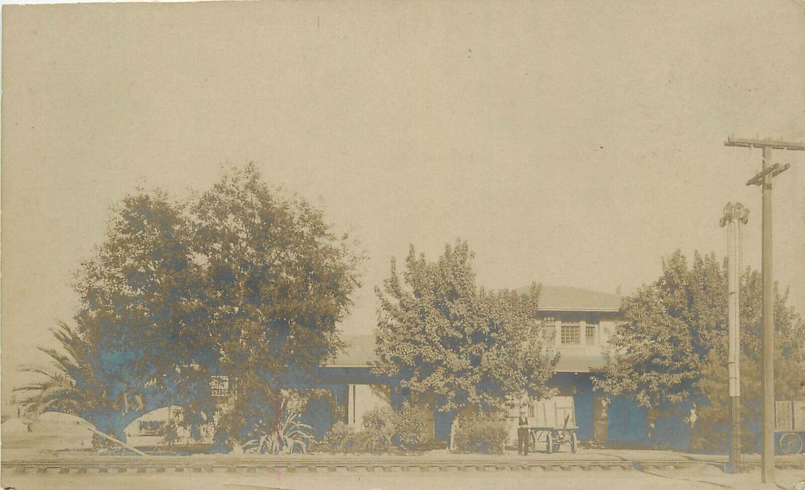 Postcard RPPC California Reedley Depot C-1905 Transpiration 23-5564