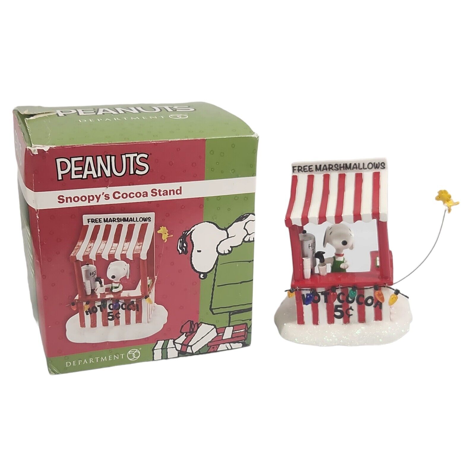 PEANUTS Dept. 56 2016 SNOOPY'S COCOA STAND CHRISTMAS VILLAGE CHARLIE BROWN BOX
