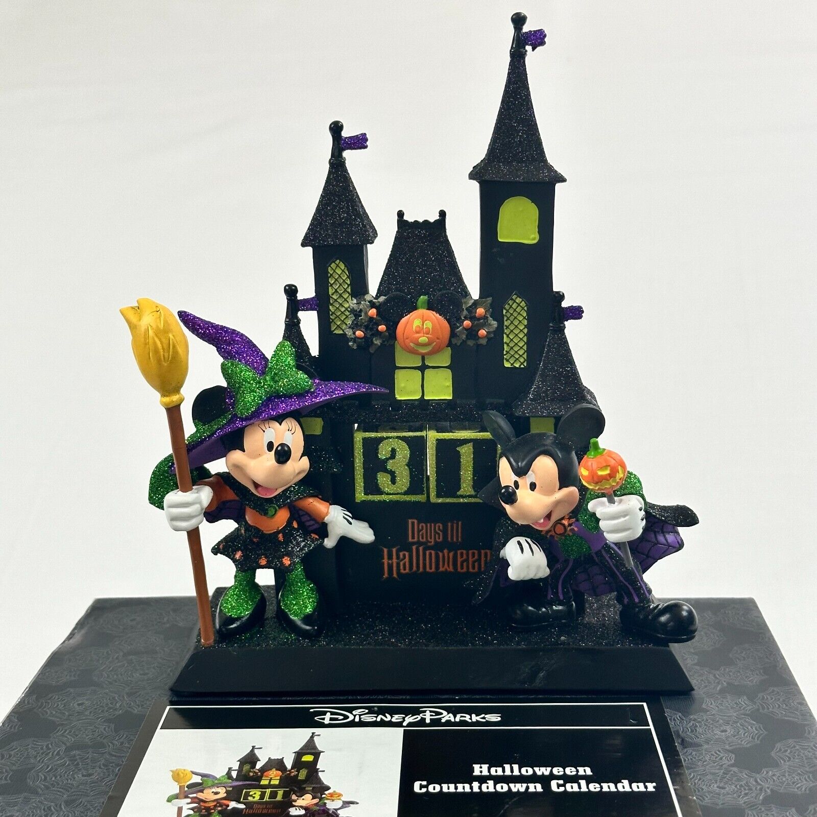 Disney Parks Halloween Countdown Calendar Dracula Mickey Witch Minnie Figurine