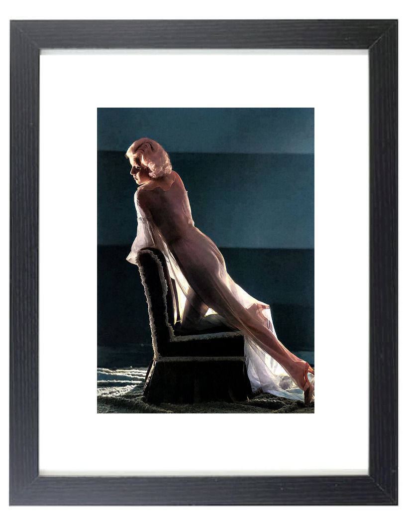 Hollywood Movie Star JEAN HARLOW in a Seductive Matted & Framed Picture Photo