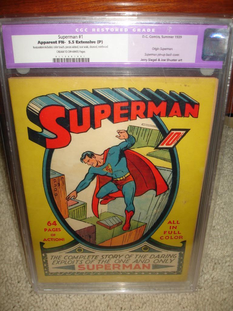 Superman #1 CGC 5.5 (R) 1939 - Mega key Golden Age Great Investment cm pr