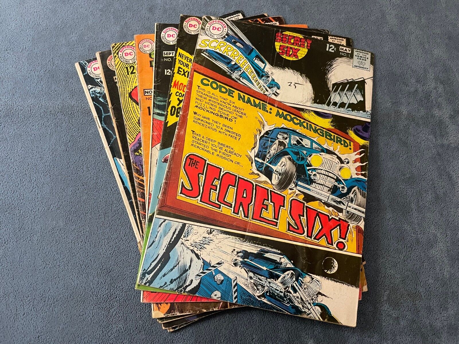 Secret Six #1-7 1968 DC Comic Book Complete Run Silver Age Nick Cardy Low Grades