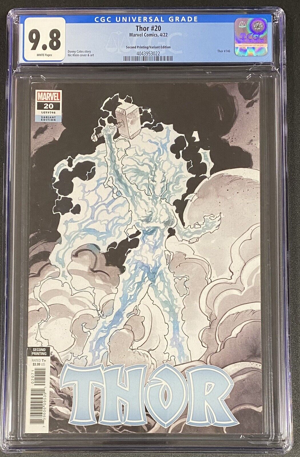 Thor #20 2022 2nd Printing Variant Cover CGC 9.8 NM/M
