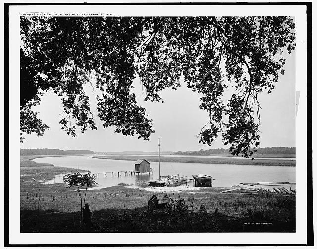 Site of Old Fort Bayou, Ocean Springs, Mississippi c1900 OLD PHOTO