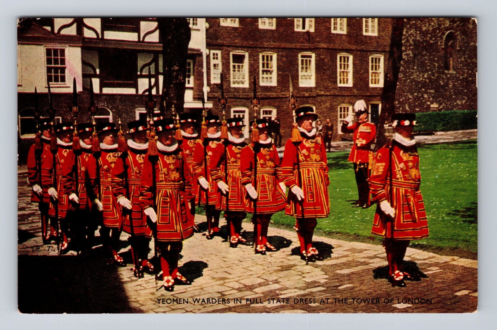 London England, Yeomen, Warders In Full State Dress, Tower, Vintage Postcard