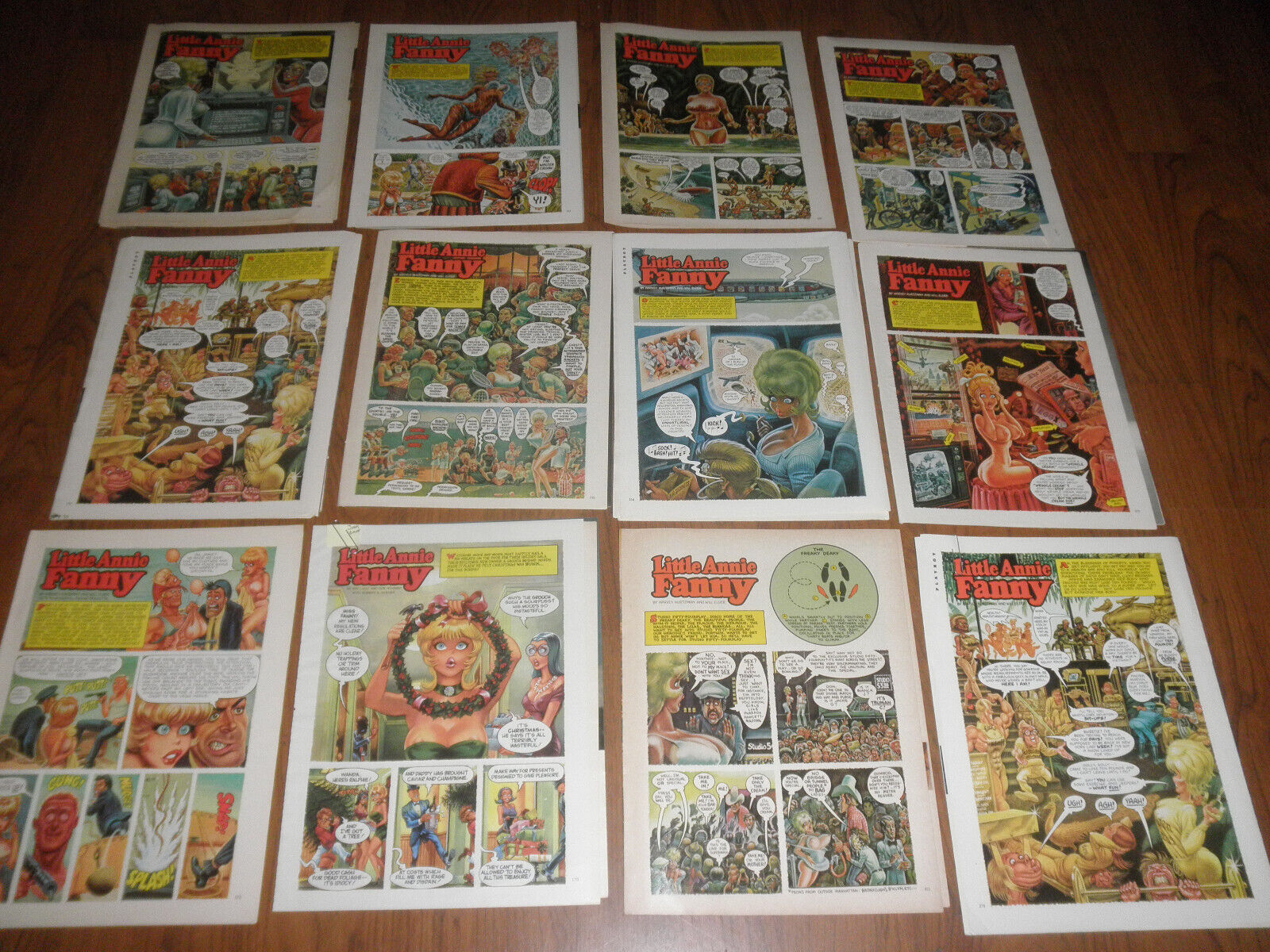 Vintage LITTLE ANNIE FANNIE 12 Original PLAYBOY MAGAZINE Comic Pull-outs