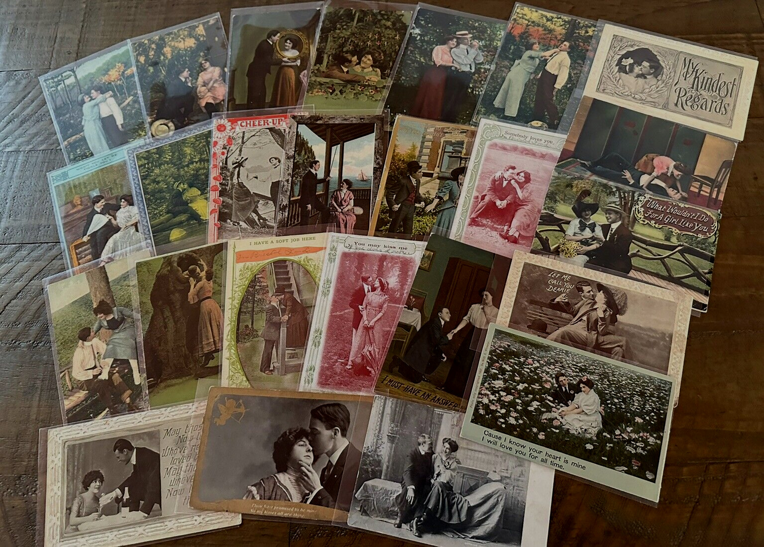 LOT of 25 Early 1900's~Romance~ Lovers COURTSHIP~Romantic~ POSTCARDS-~h563