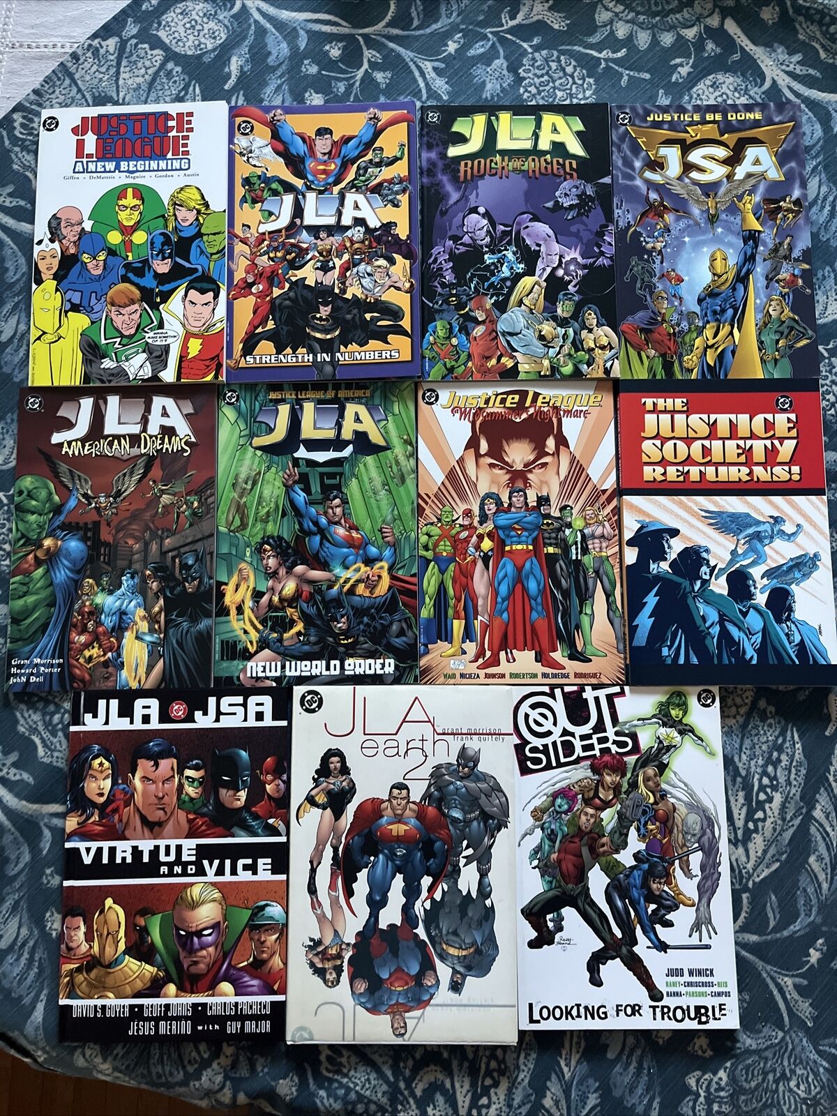 JLA JSA Out Siders DC Comics TPB Lot of 11 (Justice League & Justice Society)