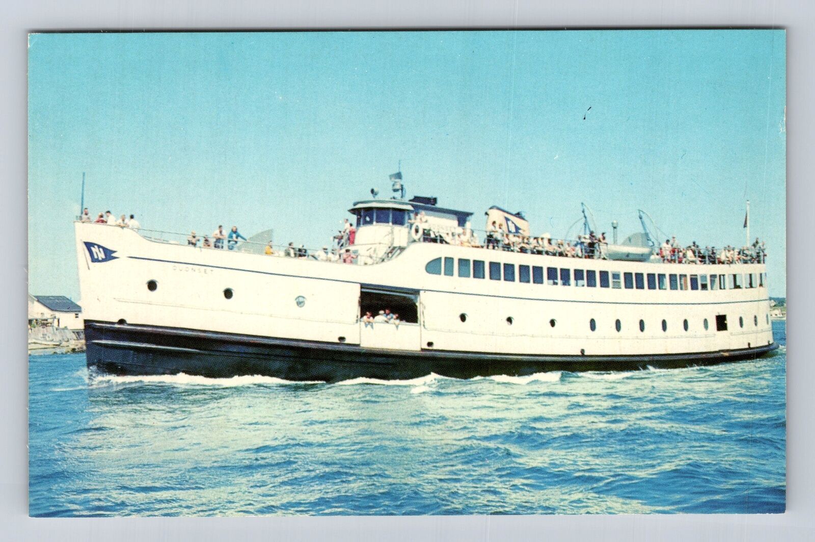 Block Island RI-Rhode Island, The MV Quonset, Antique, Vintage Souvenir Postcard