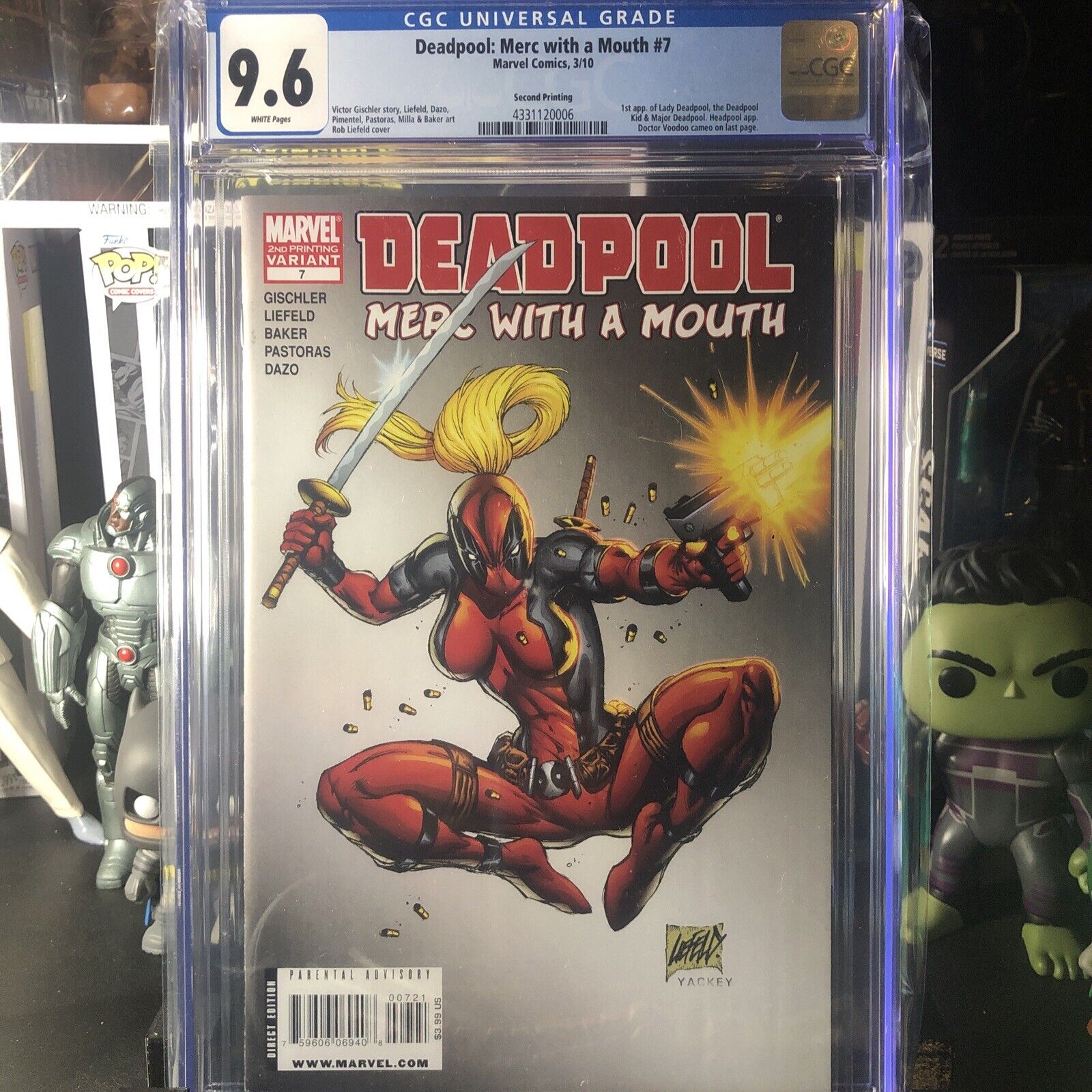 Deadpool: Merc With A Mouth #7 - Second Printing -  CGC 9.6 - 1st Lady Deadpool