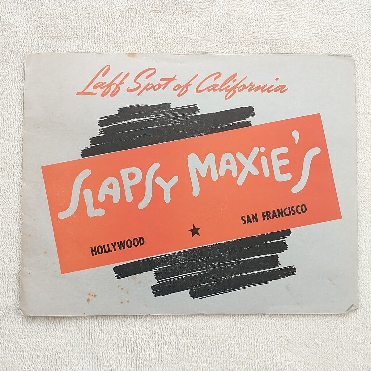 VTG Slapsy Maxies SF California Souvenir Photo Folder Night Club 1940s B&W Photo