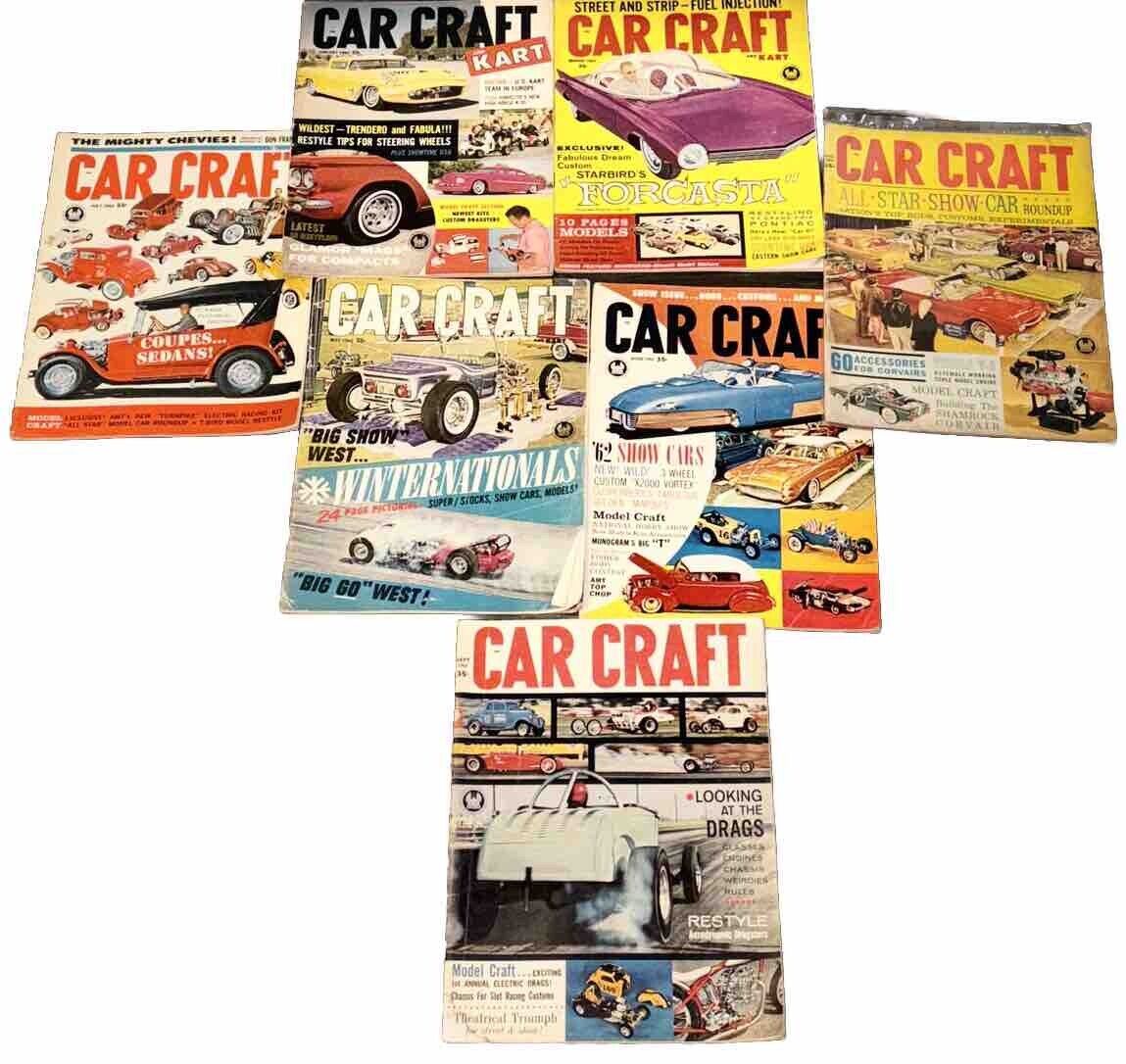 car craft magazine lot Of 7 1962 Jan Mar May Jun Jul Aug Sept