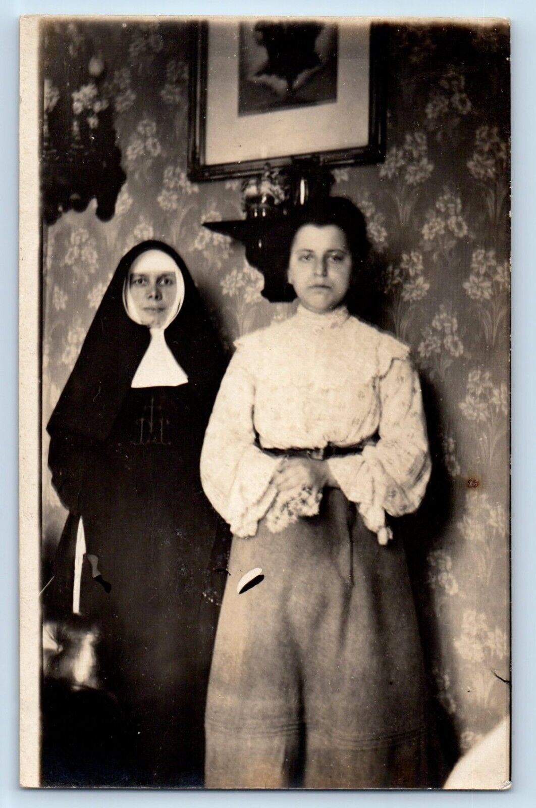 RPPC Photo Postcard One Dressed as Nun Religious c1910 Unposted Antique