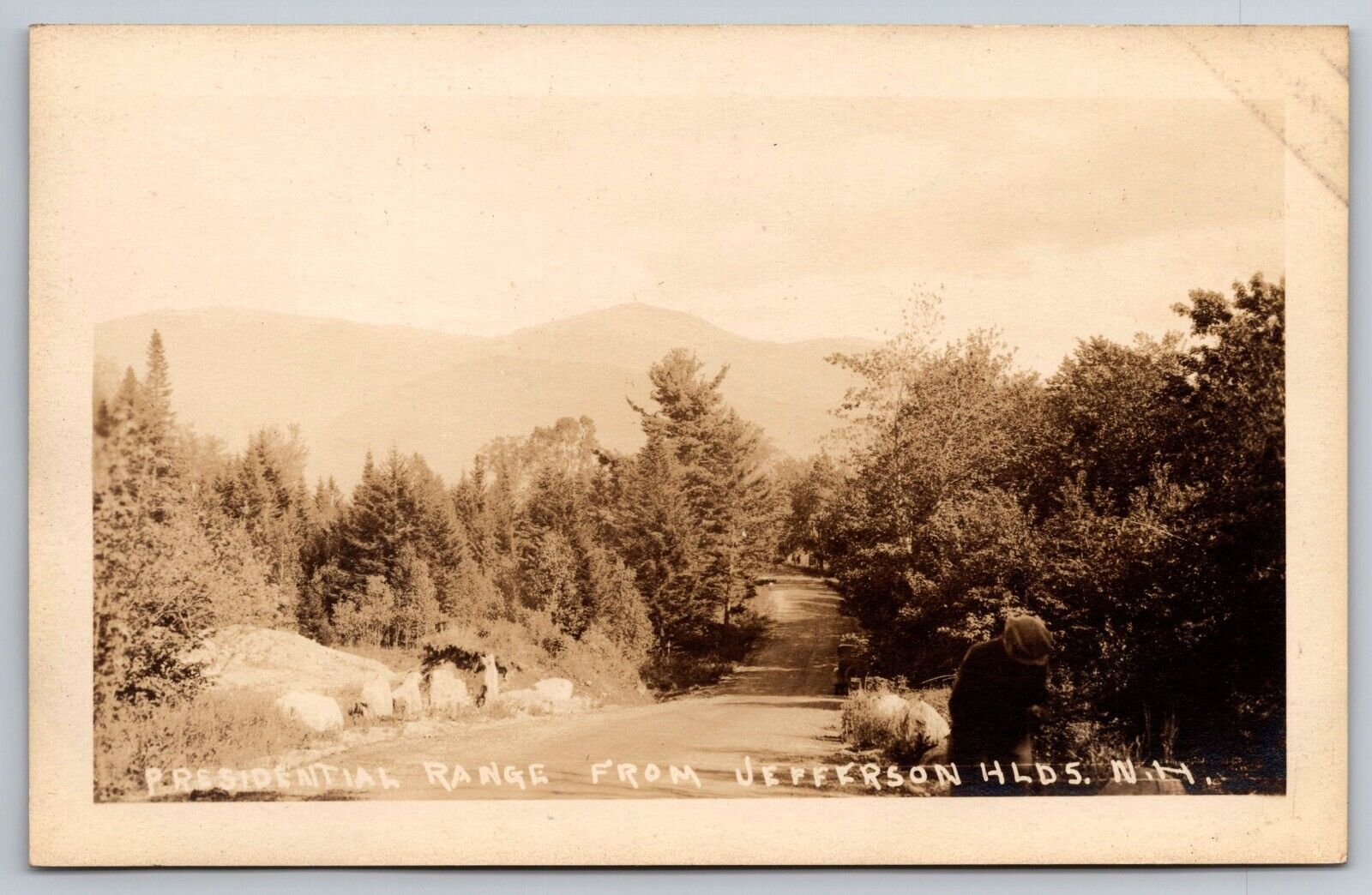 Presidential Range Jefferson Highlands. New Hampshire Real Photo Postcard RPPC