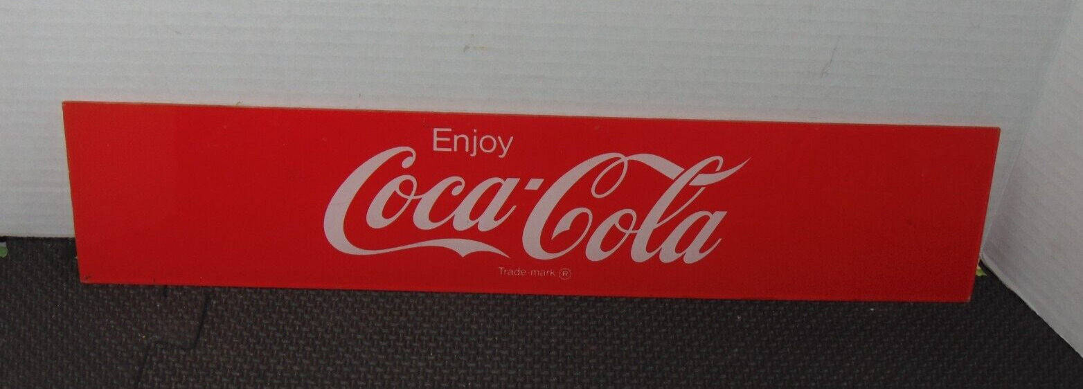 Vintage Enjoy Coke Coca-Cola Vending Machine Panel Insert Advertising Sign