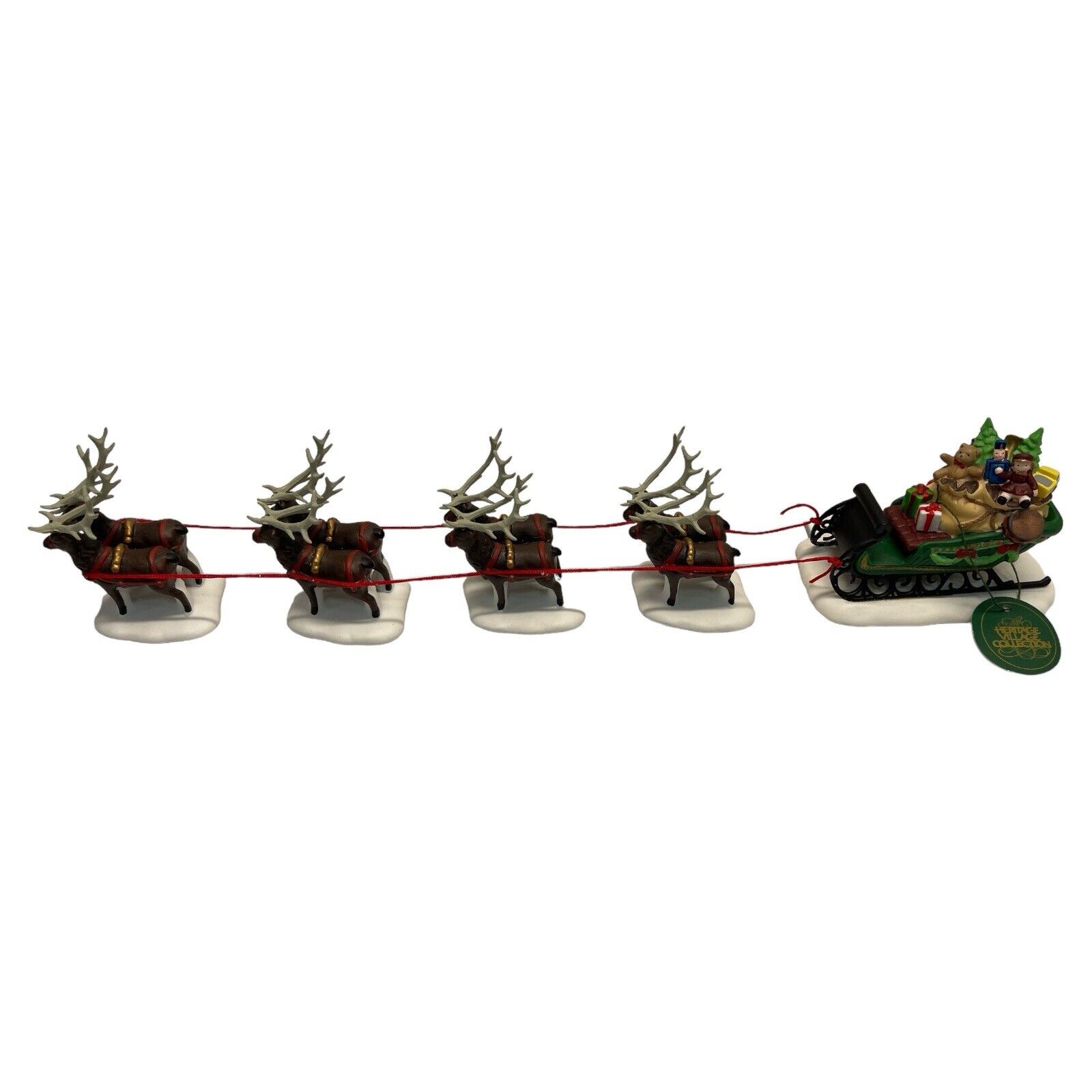 Heritage Village Collection Sleigh & Eight Tiny Reindeer #5611-1 Dept 56