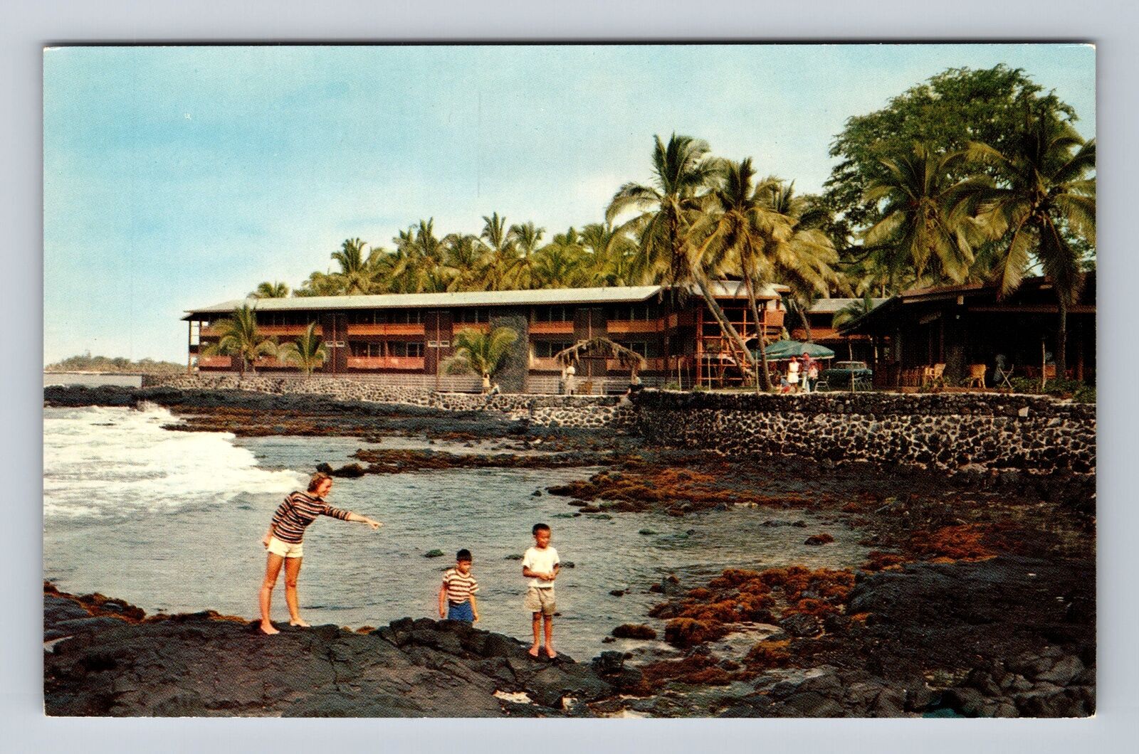 Hawaii HI-Hawaii, Waiaka Lodge, Kona, Antique Souvenir Vintage Postcard
