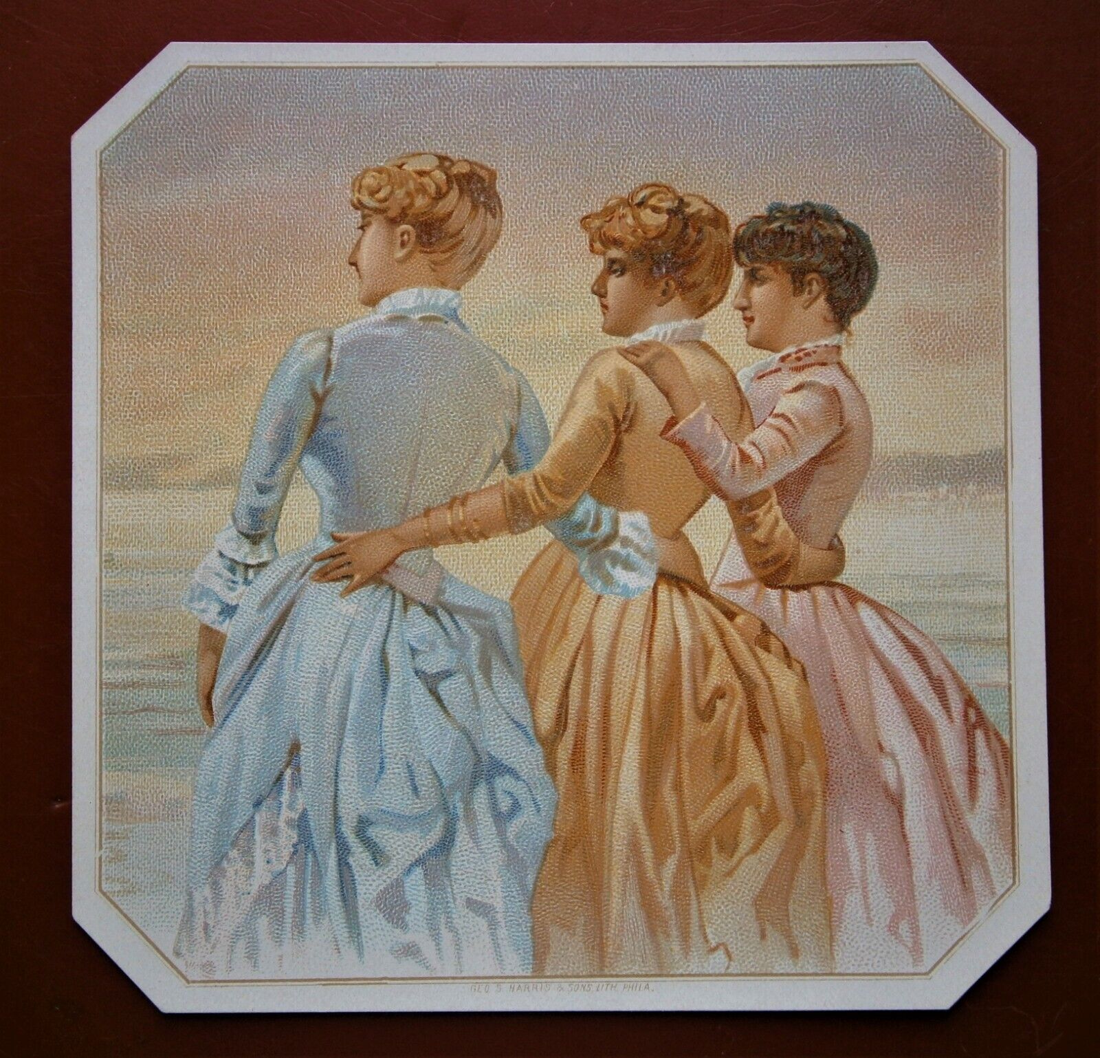 Generic Outer Cigar Label with Image of Three Young Women, from the early 1900's