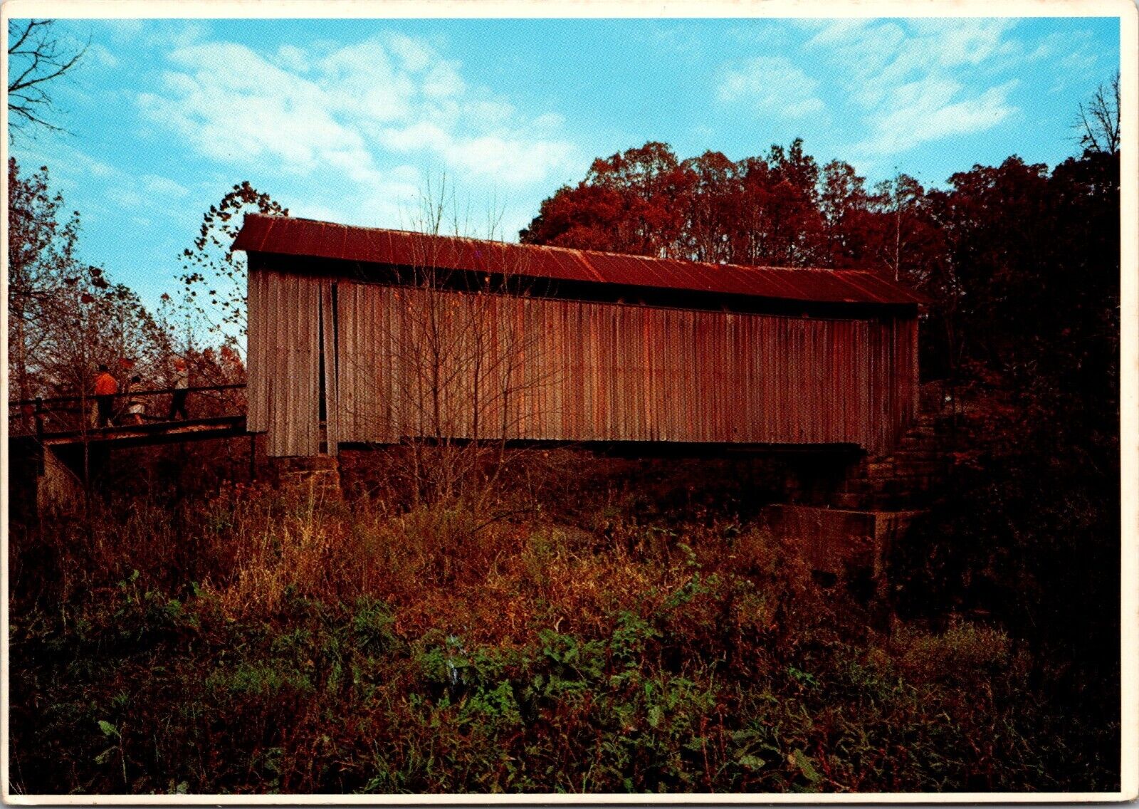 Postcard Covered Bridges Of Another Era Grace The Countryside of Rural Ind  [ed]