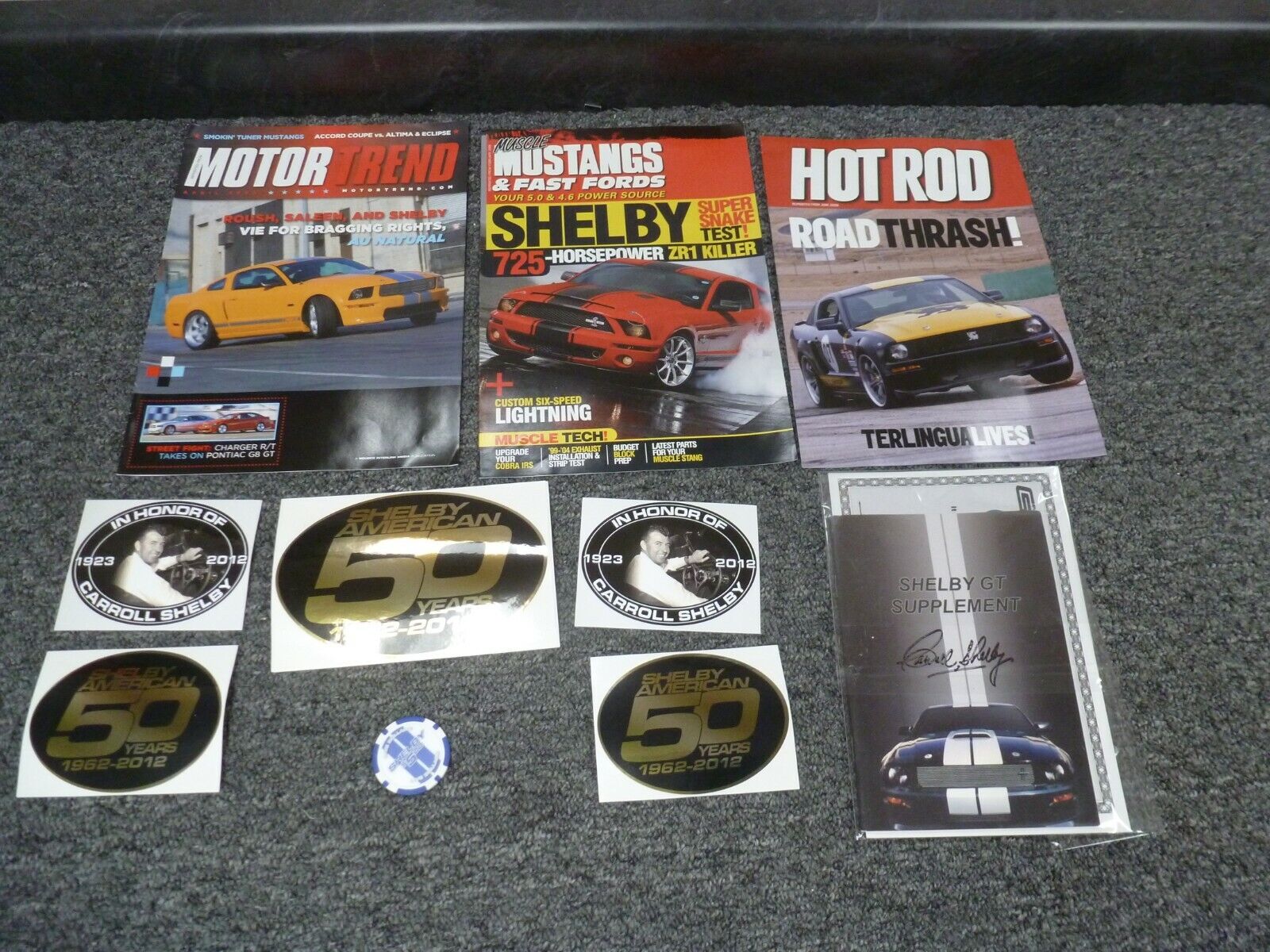 2006-2007 Ford Mustang Shelby GT Supplement SIGNED Carroll Shelby + Other Items