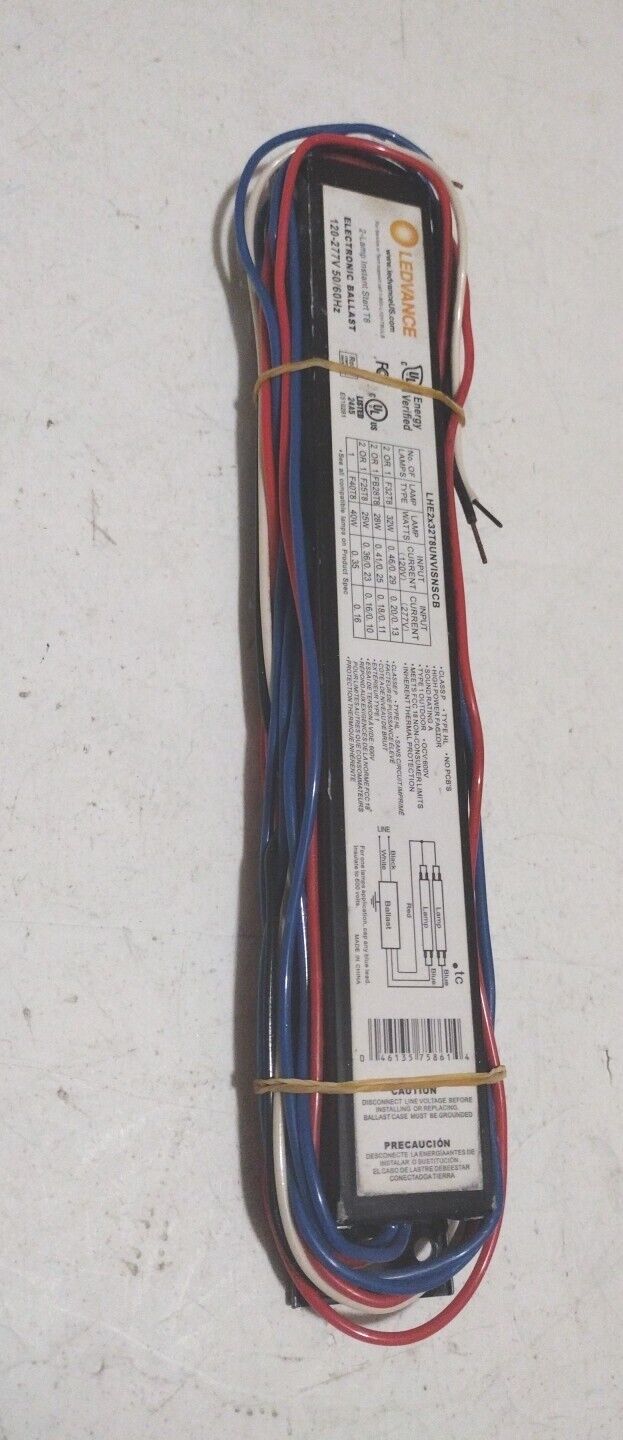Electronic Ballast, T8, Parallel Lamp Connection, 120-277V, 2 Lamp, 32w - 