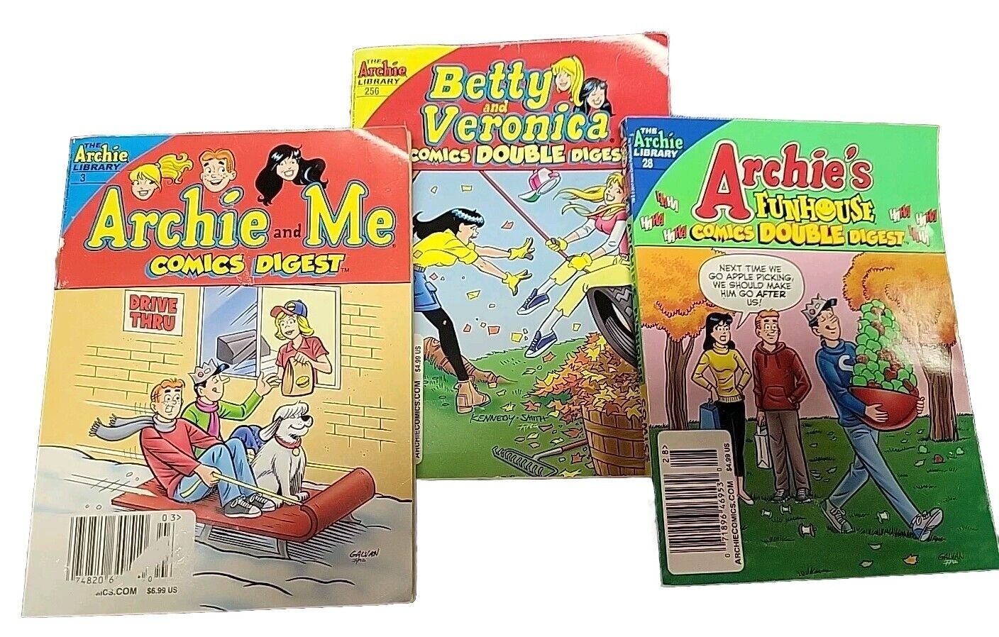 Archie's Betty & Veronica Double Digest #3,#256,#28 Jughead With Archie Lot Of 3