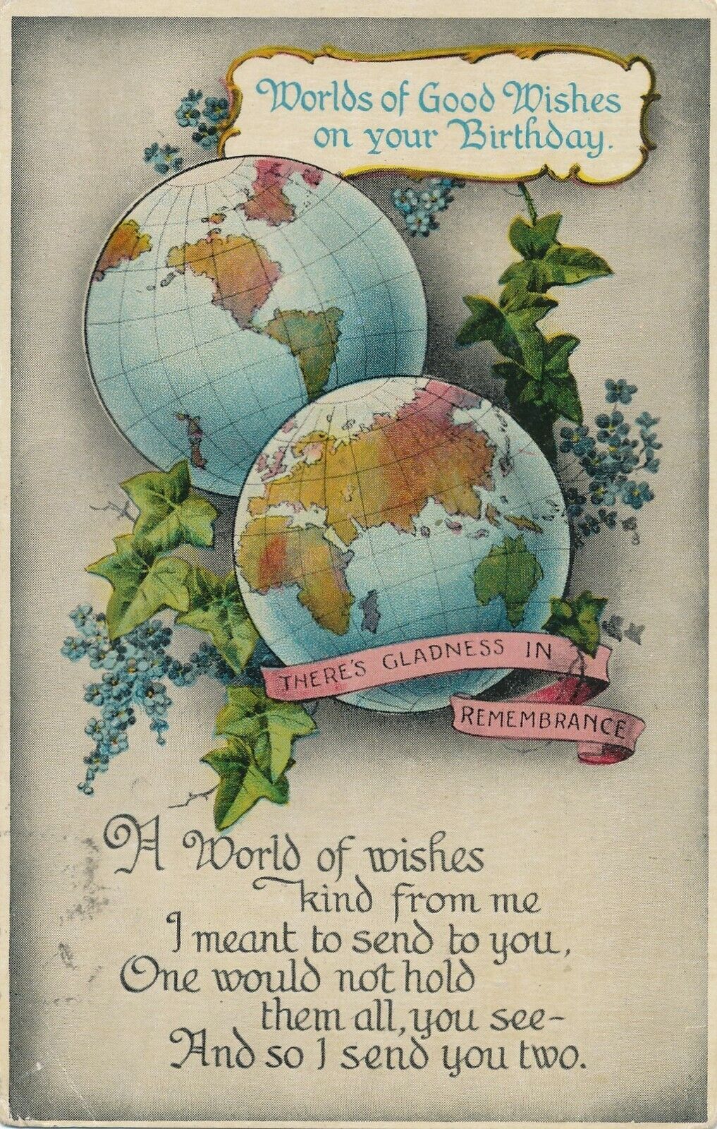 BIRTHDAY – Worlds of Good Wishes On Your Birthday - 1919