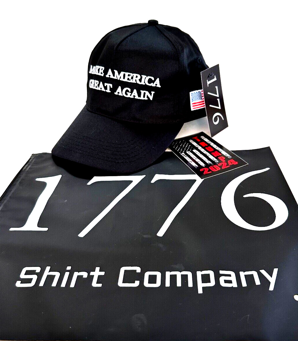 Trump 2024..MAGA...Hat ..Official ..1776 Shirt Company w/ zippered Store Hat Bag