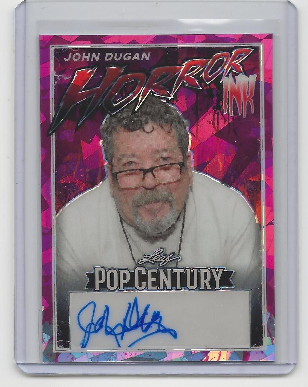 2024 Leaf Metal Pop Century JOHN DUGAN Pink Horror Ink Auto 6/7 Texas Chain Saw