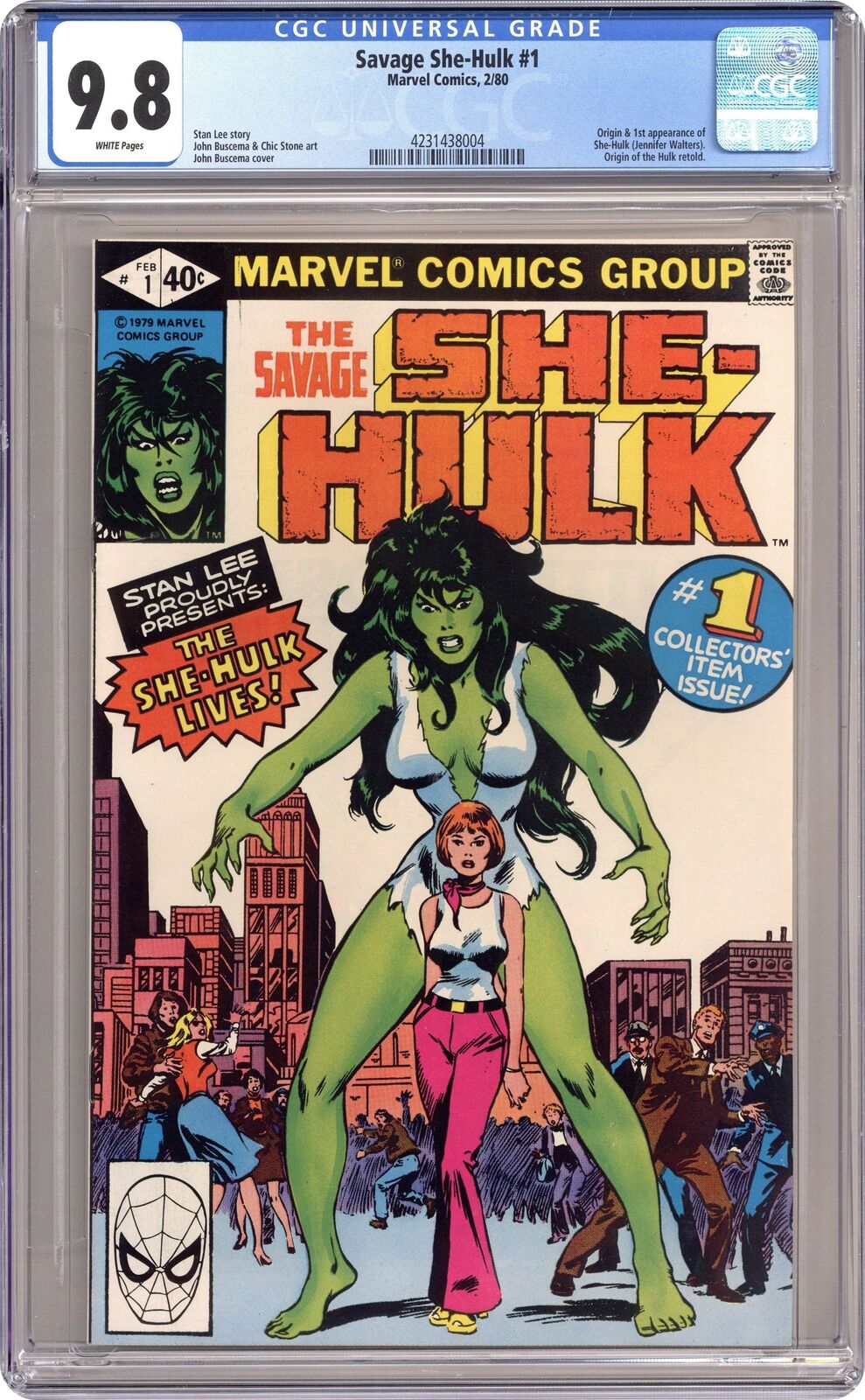 Savage She-Hulk 1D Direct Variant CGC 9.8 1980 4231438004 1st app. She-Hulk