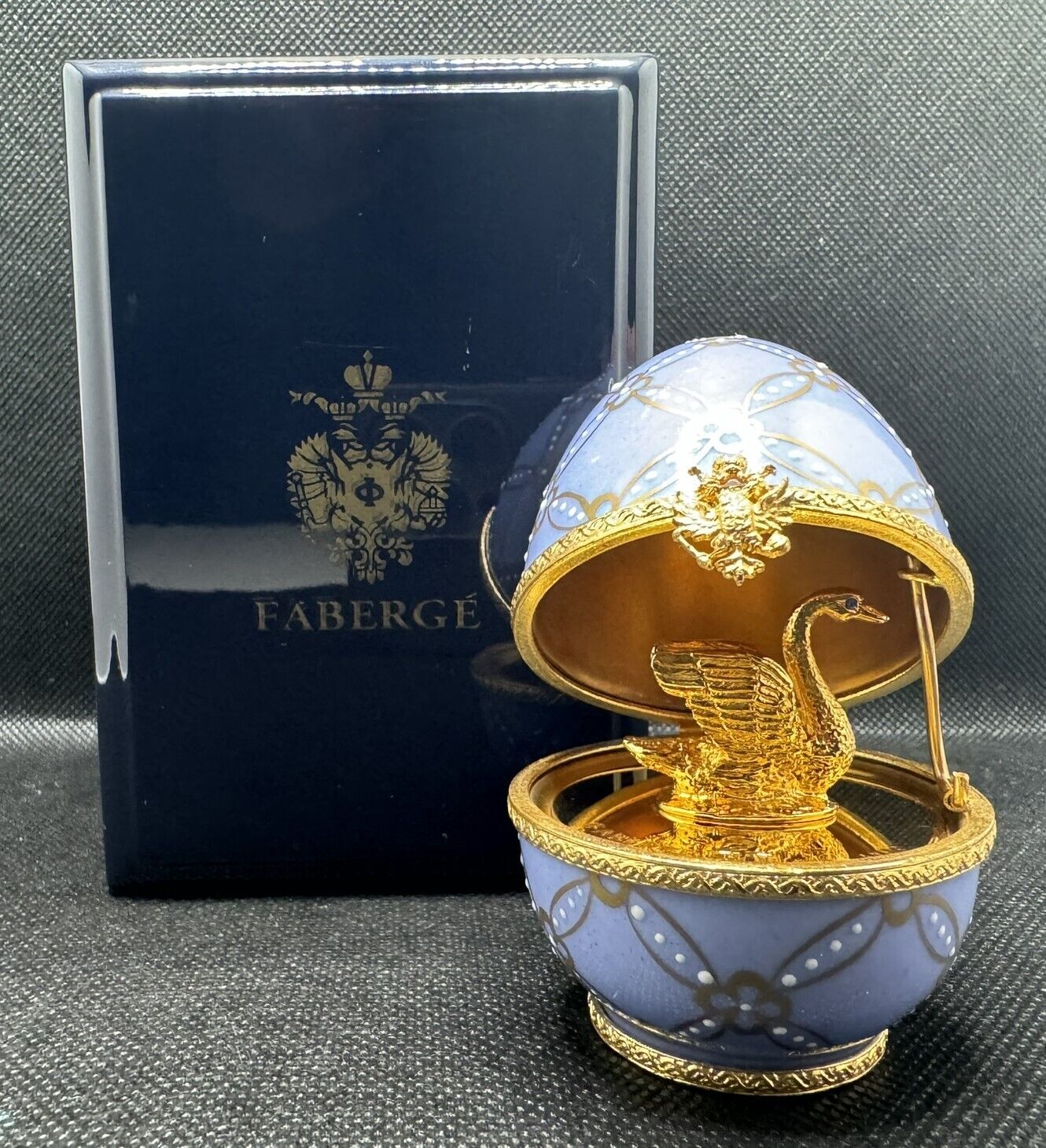 FABERGE Imperial Egg Limoges Swan Egg No 770 RARE Limited Edition with Box