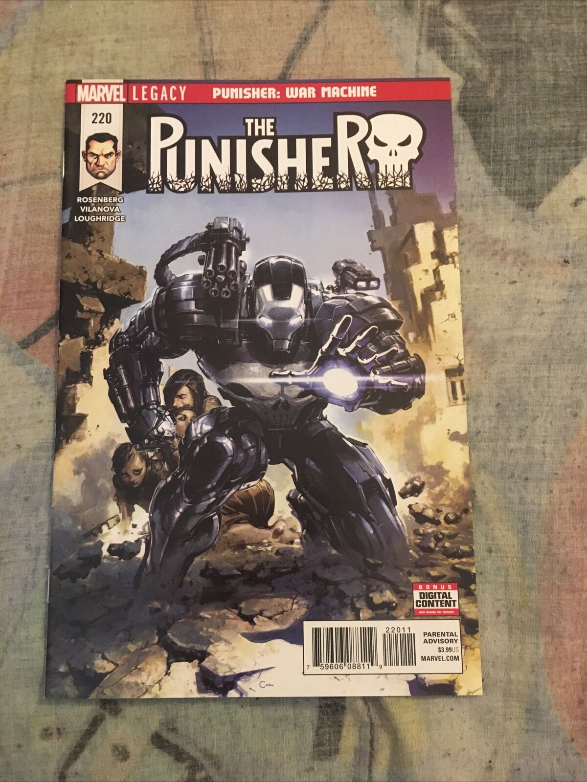 The Punisher #220 1st Print Punisher In War Machine Storyline Marvel Comics 2018