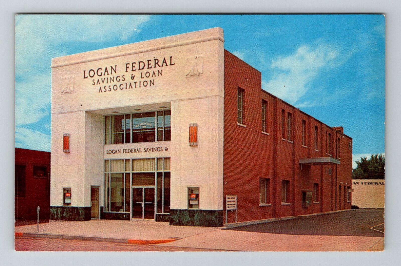 Logan OH-Ohio, Logan Federal Savings and Loan, Vintage Postcard
