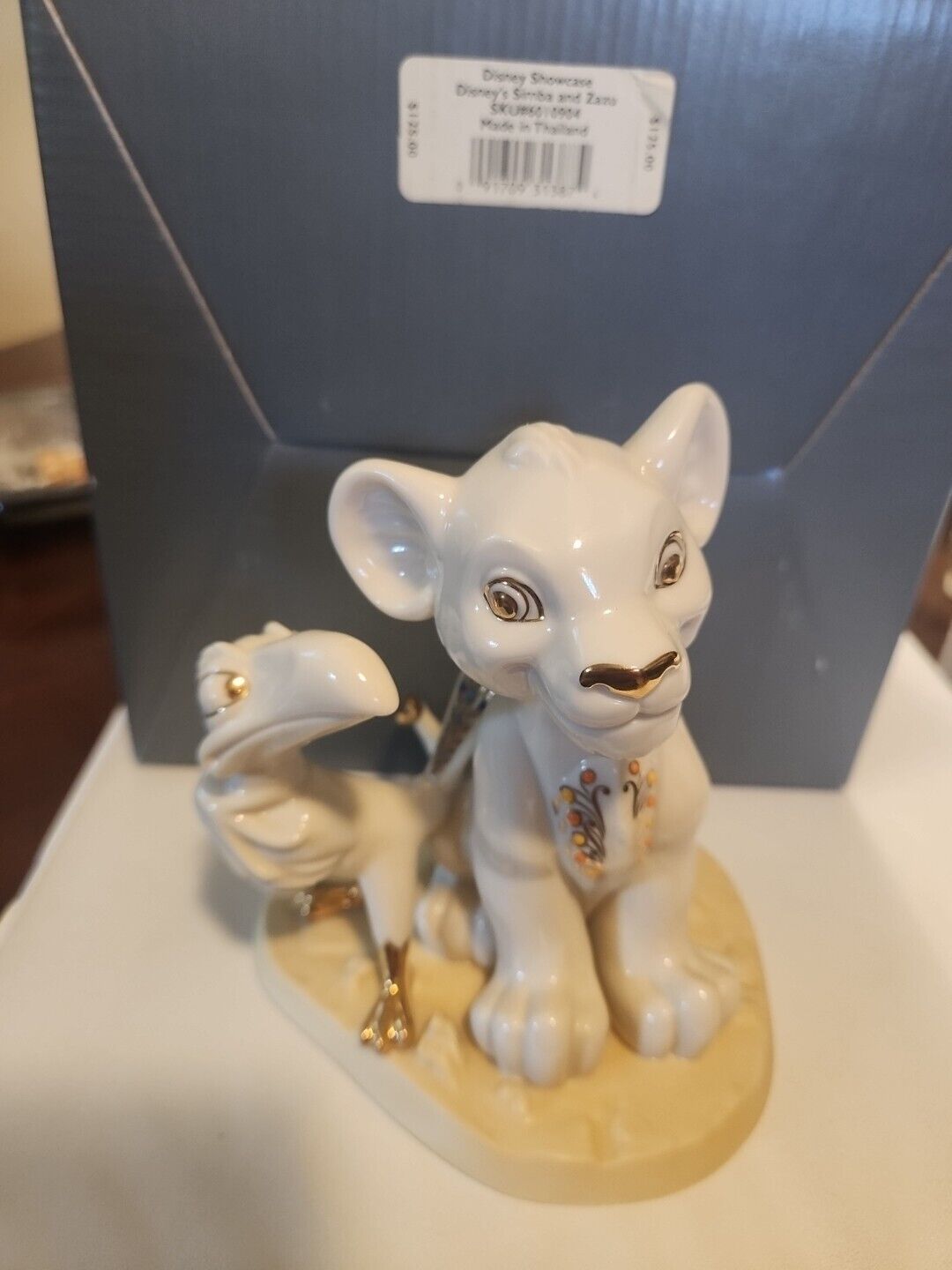 Lenox Disney Simba and Zazu Figurine The Lion King With Original Box.