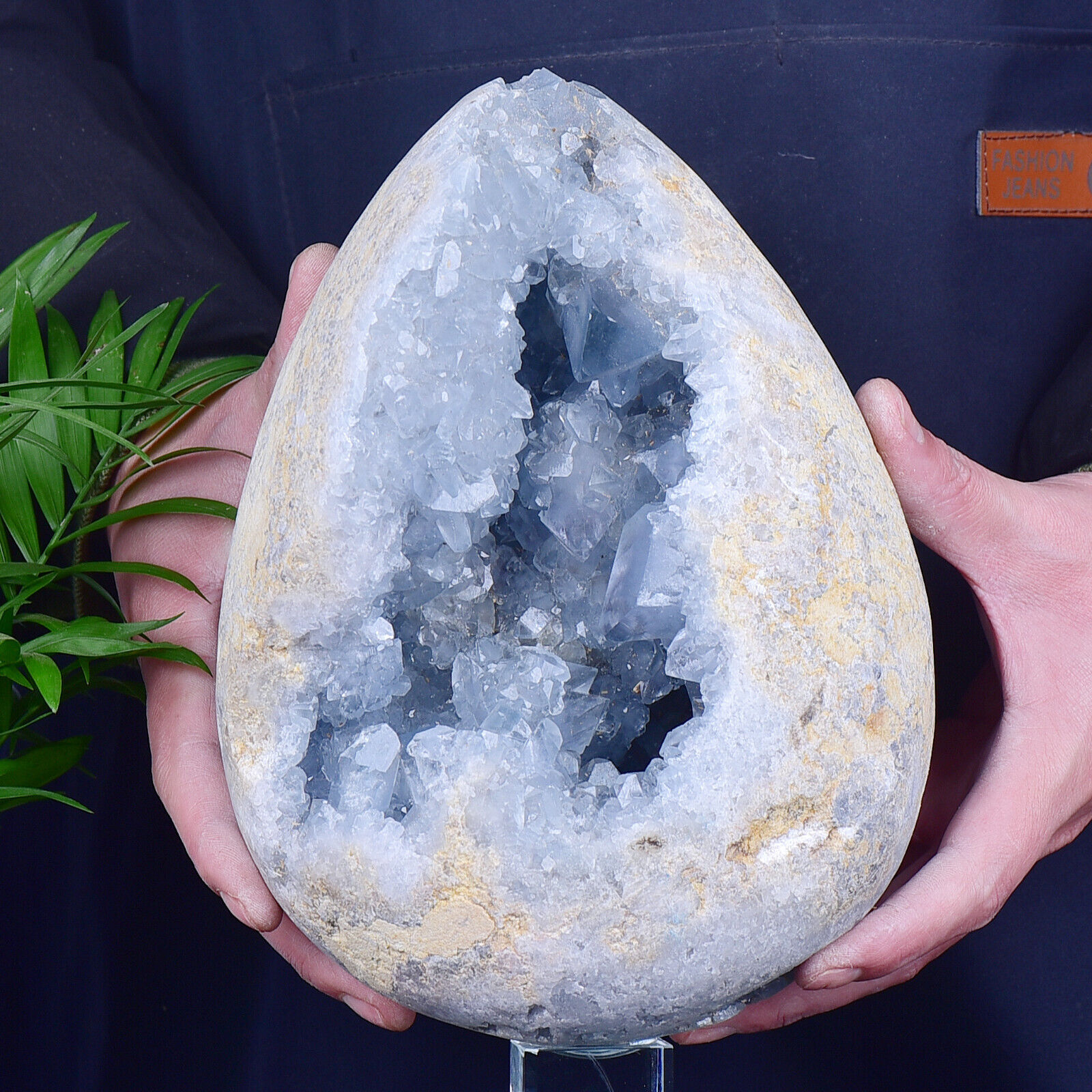 13.64LB Natural Blue Celestite Crystal Geode Cave Mineral Specimen Healing