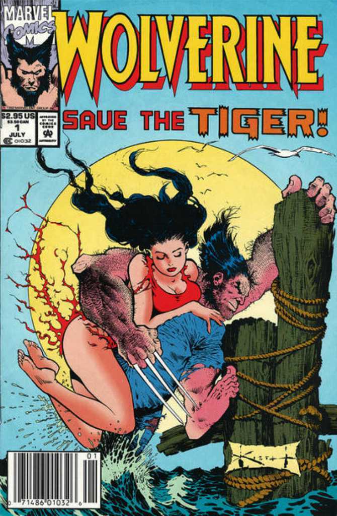 Wolverine: Save the Tiger #1 Newsstand Cover (1992) Marvel Comics