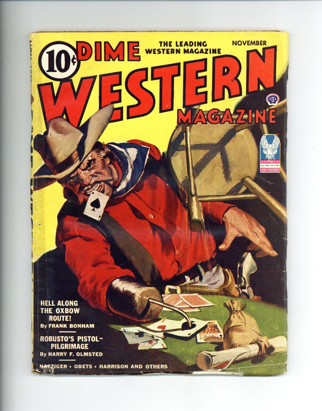 Dime Western Magazine Pulp Nov 1944 Vol. 40 #3 VG/FN 5.0