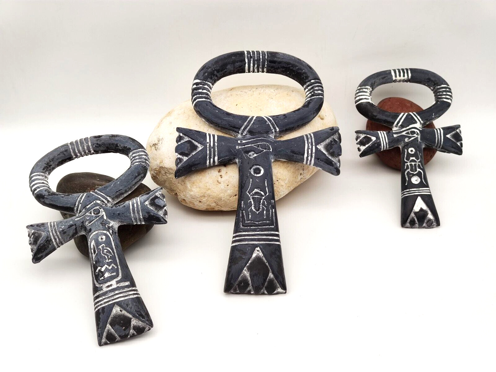 Ancient Egyptian Rare Life Key Stone Antiques Vintage Carved Handmade Bazareg