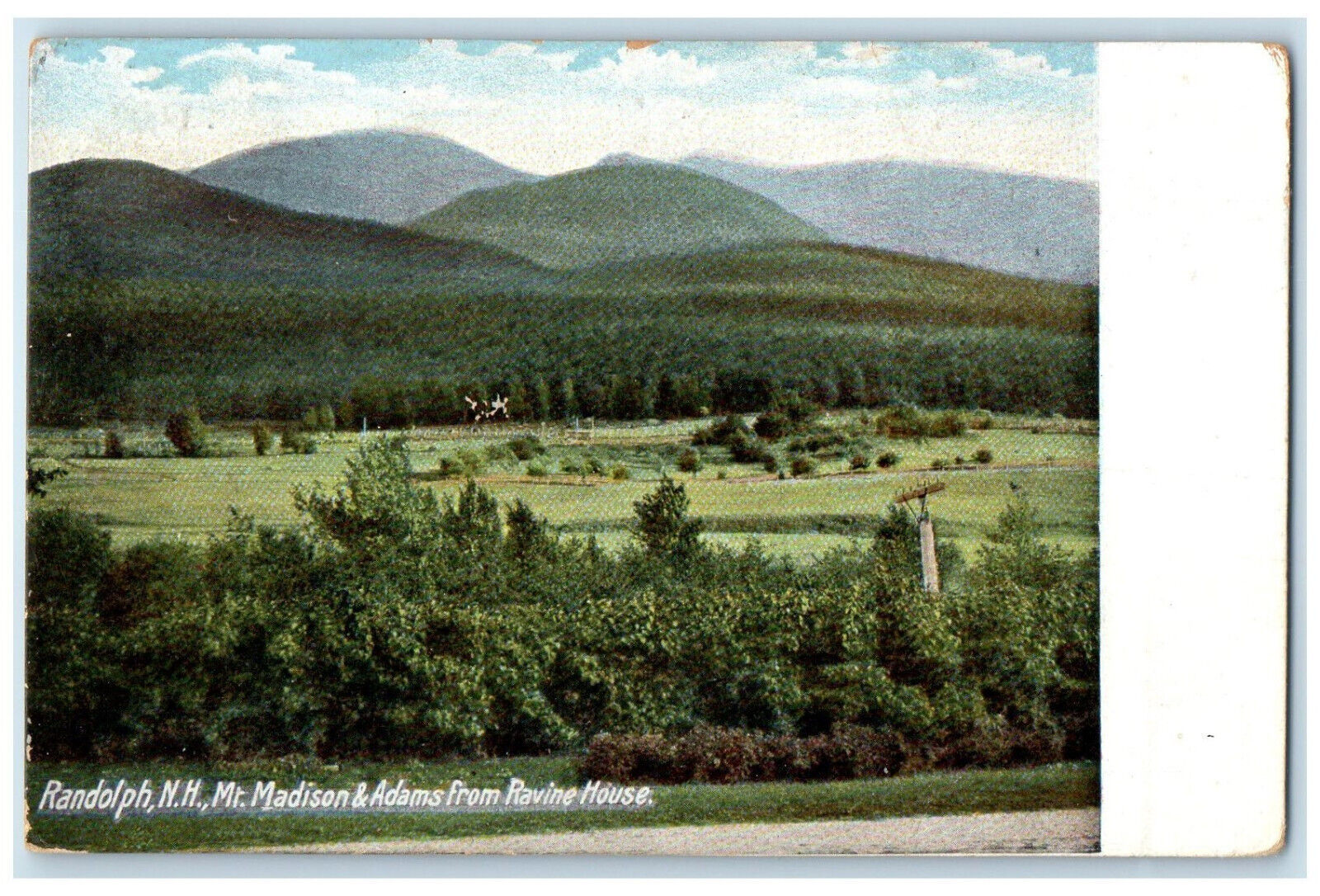 c1905 Mount Madison & Adams CC Davis Randolph NH Advertising Postcard