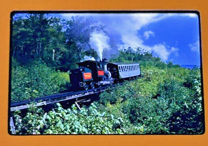 Mount Washington Cog Railway New Hampshire Mountain  Lovely 35mm slide  c.1968