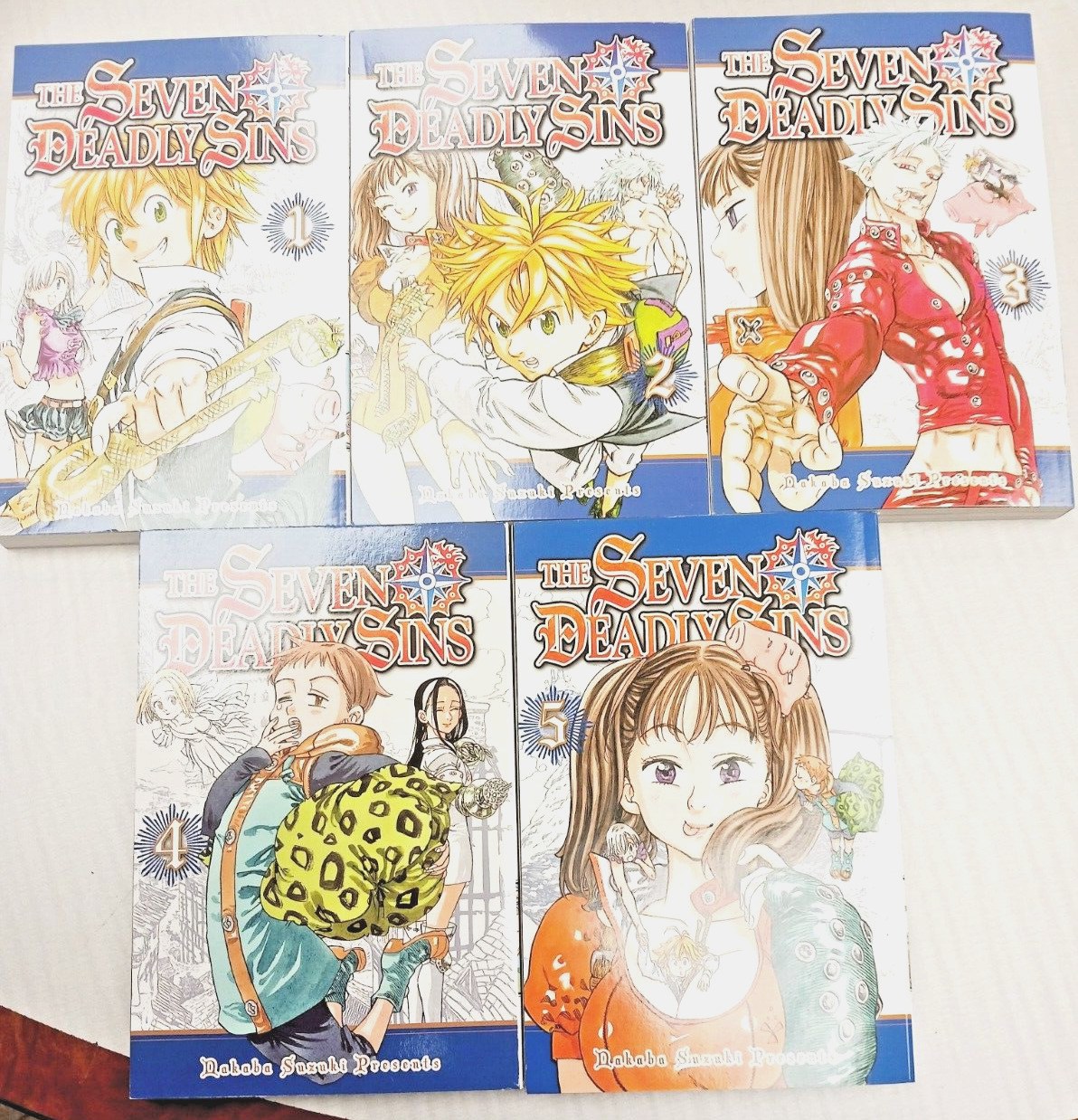 The Seven Deadly Sins Volumes 1-5 Manga Lot NEW