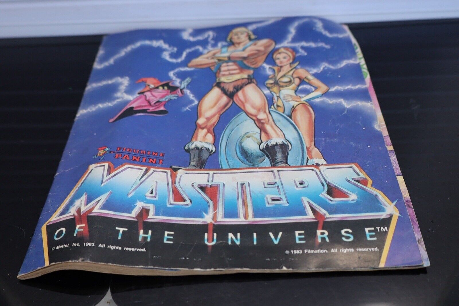 Panini Masters of the Universe He-Man Album W/ Many Stickers & Poster Mattel 80s
