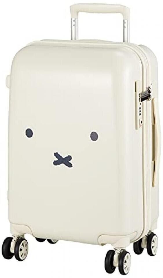 Miffy Carry-on Spinner Suitcase Face Design 21in White Silver Rabbit Luggage