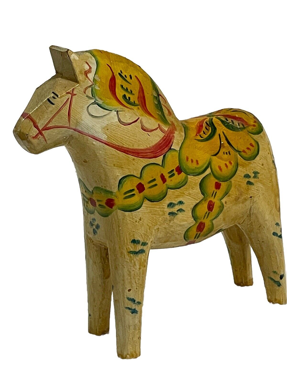 Vintage Wooden Swedish Dala Horse  “5” Stockholm Sweden 1949