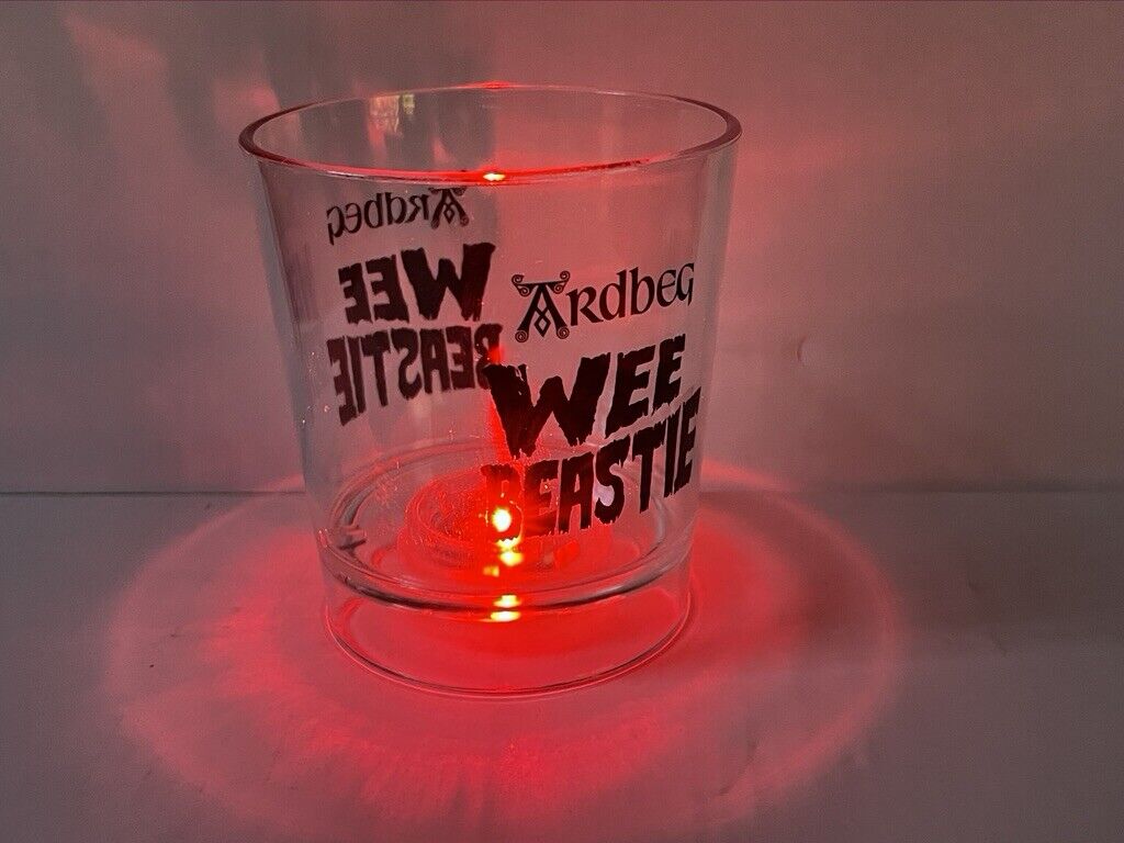 ARDBEG SCOTCH WHISKY WEE BEASTIE LIGHT UP CUPS QTY 4 AWESOME RARE FIND BRAND NEW