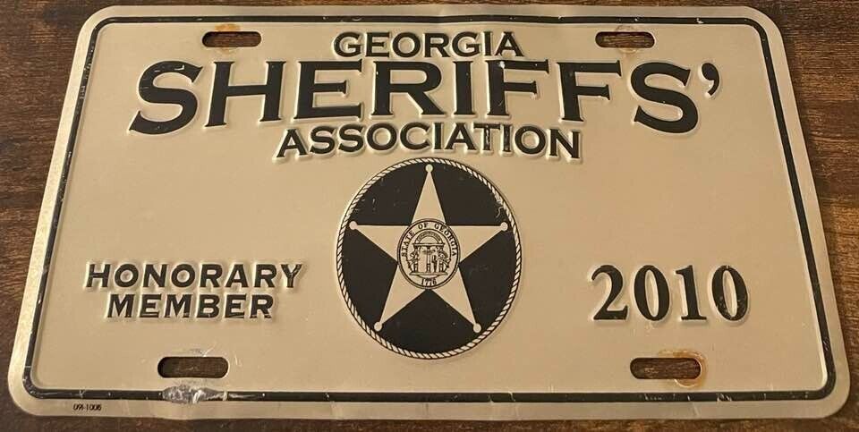2010 Georgia Sheriff's Association Honorary Member Booster License Plate
