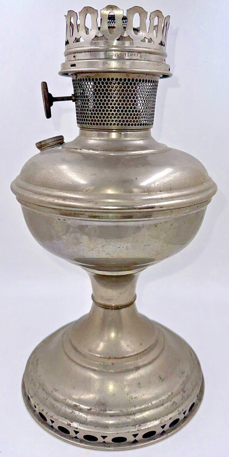 Antique ALADDIN Model 11 Center Draft Kerosene Lamp w/ Flame Spreader, Burner