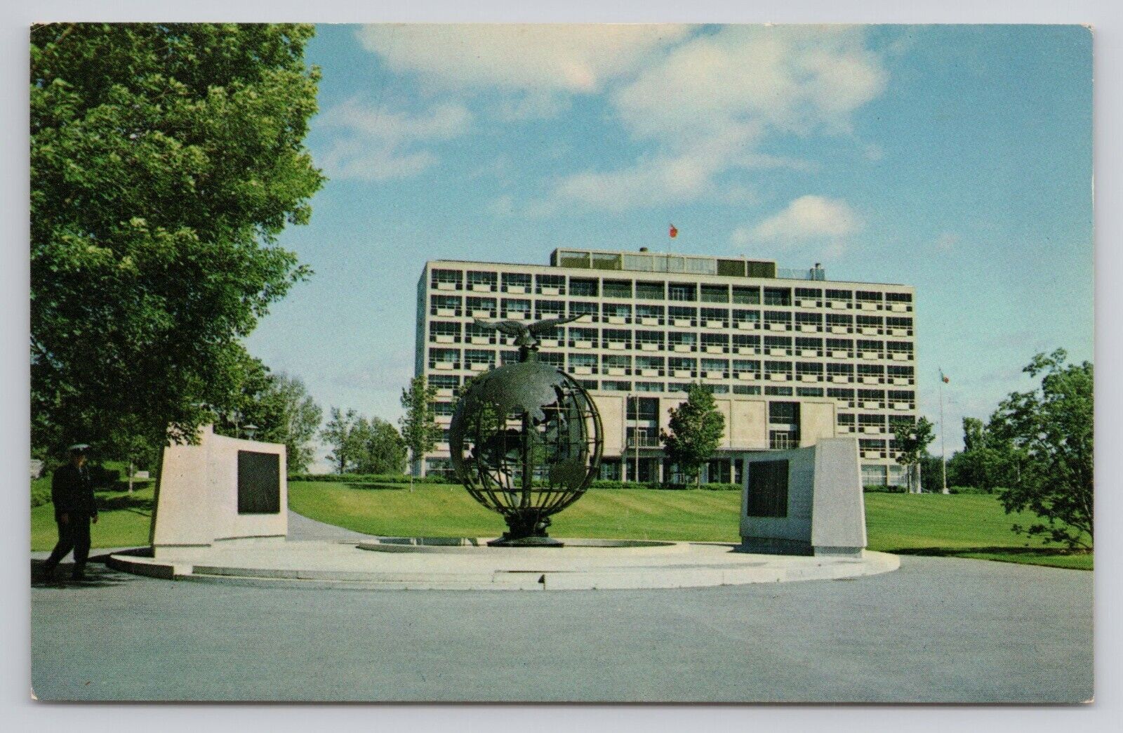 Postcard RCAF War Memorial With Ottawa's City Hall In The Background