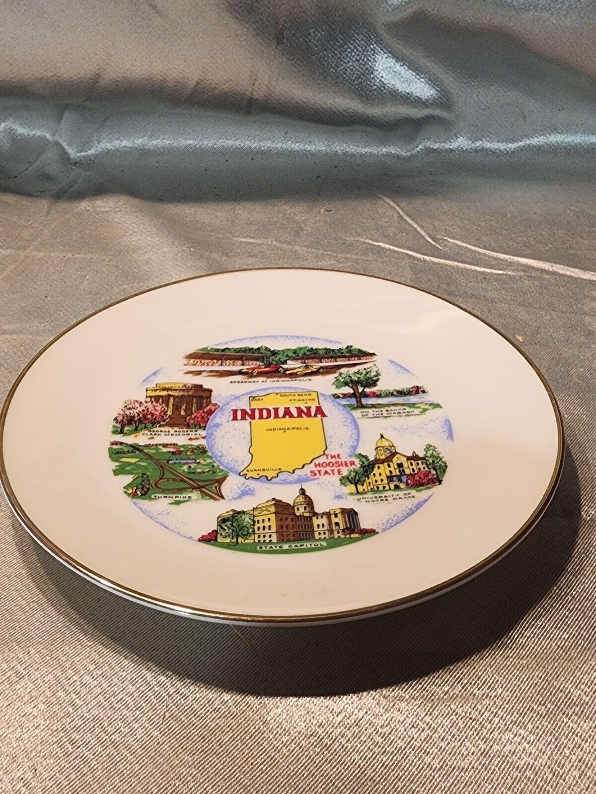Vintage Indiana Decorative State Plate